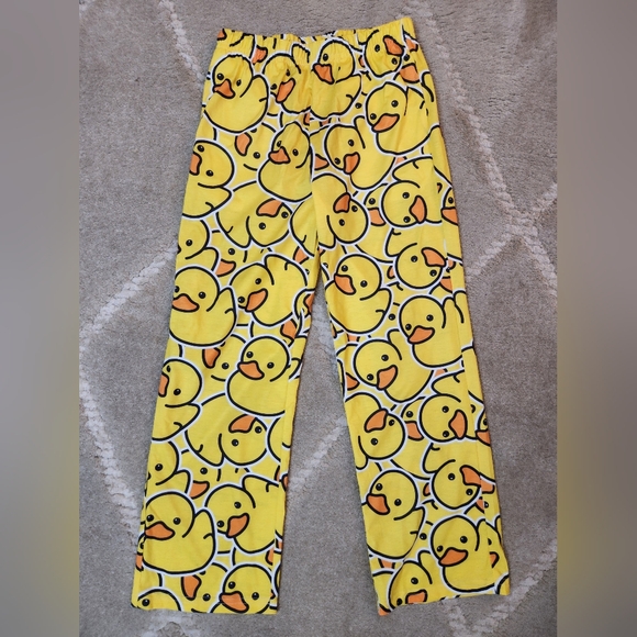 Rubber Ducky Pajama Pants Size 8 Lightweight Polyester Blend - Picture 1 of 5